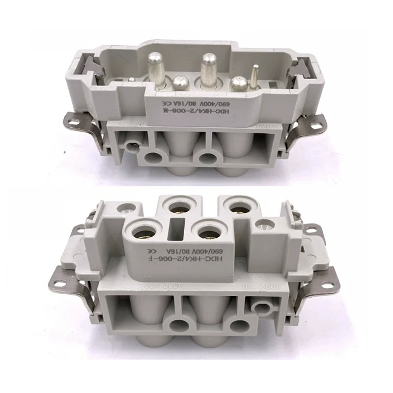 80A 4+2-stifts insats för kraftig kontakt